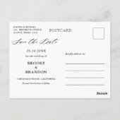 Bourgogne Wijn Dusty Blue Slate Save the Date Briefkaart (Achterkant)