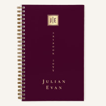 Bourgogne wijn glanzend goud elegante monogram