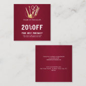 Bourgogne Wijn & Golden Beauty Salon Korting Kaart (Voorkant / Achterkant)