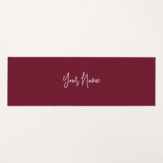 Bourgogne Wijn Rood Minimalistisch Script Naam Sti Yogamat (Voorkant (horizontaal))