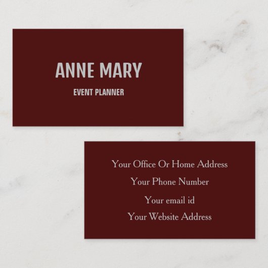 Bourgogne Wijn Rood Professioneel Modern Kleurrijk Visitekaartje (Voorkant / Achterkant)