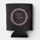 Bourgogne Wijn & Roos Goud Bruiloft Maid of Honor Blikjeskoeler (Achterkant)