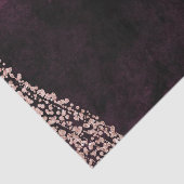 Bourgogne Wijn & Roos Goud Confetti Bruiloft Tissuepapier (Detail)