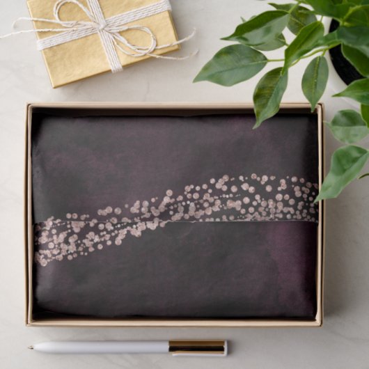 Bourgogne Wijn & Roos Goud Confetti Bruiloft Tissuepapier (Geschenk)