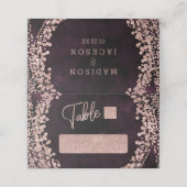 Bourgogne Wijn & Roos Gouden Zittafel Nummer Plaatskaartje (Buitenkant ongevouwen)