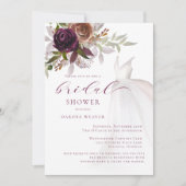 Bourgogne Wijn Trouwjurk Vrijgezellenfeest Kaart (Voorkant)