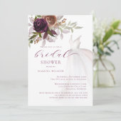 Bourgogne Wijn Trouwjurk Vrijgezellenfeest Kaart (Staand voorkant)