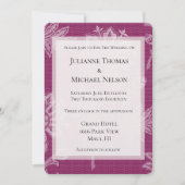  Bourgogne Wijnkant Bloemen Romantische bruiloft Kaart (Voorkant)