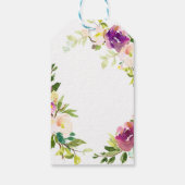 Bourgogne Wijnroze Waterverf Bloemen Vrijgezellenf Cadeaulabel (Achterkant)