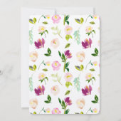 Bourgogne Wijnroze Waterverf Bloemen vrijgezellenf Kaart (Achterkant)