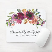 Bourgogne Wildflower Bloemen Muismat (Met muis)