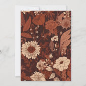 Bourgogne Wildflowers Bruiloft Kaart (Achterkant)