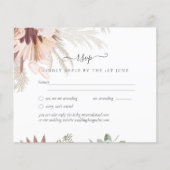 Bourgogne Wine Pampas Grass Tropical Weddenschap (Voorkant)