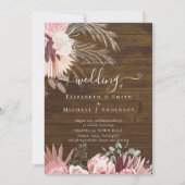 Bourgogne Wine Pampas Grass Tropical Weddenschap (Voorkant)