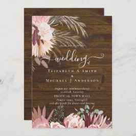 Bourgogne Wine Pampas Grass Tropical Weddenschap