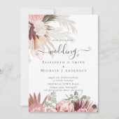 Bourgogne Wine Pampas Grass Tropical Weddenschap (Voorkant)