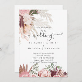 Bourgogne Wine Pampas Grass Tropical Weddenschap