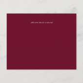 Bourgogne Wine Pampas Grass Tropical Weddenschap (Achterkant)