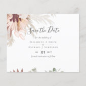 Bourgogne Wine Pampas Grass Tropical Weddenschap (Voorkant)