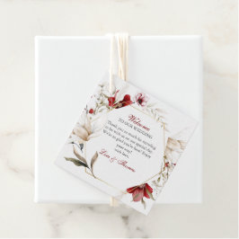 Bourgogne Winter Elegance Bruiloft Bedankjes Labels