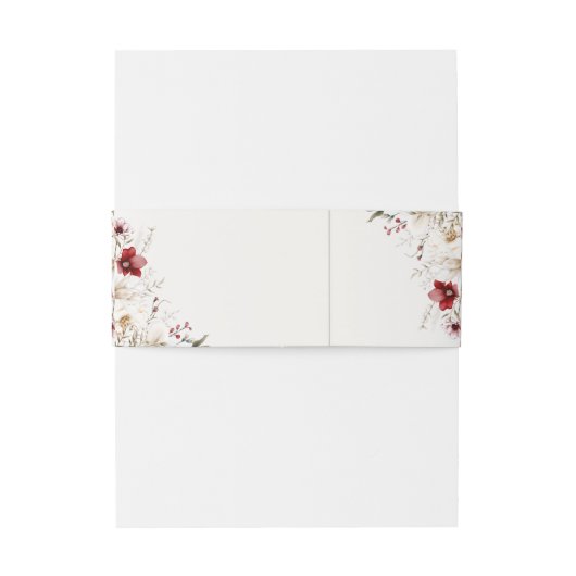 Bourgogne Winter Elegance Bruiloft Uitnodigingen Wikkel (Achterkant Voorbeeld)