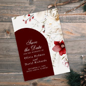 Bourgogne Winter Elegance Save the Date Kaart