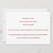 Bourgogne Winter Huwelijksuitnodiging met Bluebonn Kaart (Achterkant)