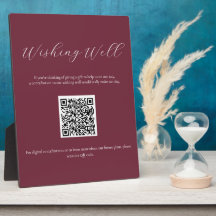 Bourgogne Wishing Well Teken met QR Code Plaque