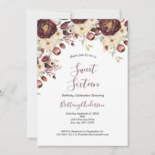 Bourgogne Wit Bloemen Botanisch Zoet Zestien 16 Kaart (Voorkant)