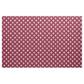 Bourgogne, wit fleur de lis patroon stof (Yard (91,4 cm))