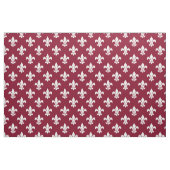 Bourgogne, wit fleur de lis patroon stof (Fat Quarter)