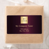 Bourgogne zakelijke logo retour adres verzending etiket (Insitu)