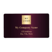 Bourgogne zakelijke logo retour adres verzending etiket (Voorkant)