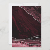 Bourgogne Zilveren Agaat Marmer 18e Verjaardag Kaart (Achterkant)