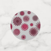 Bourgogne & zilveren bloemen confetti (Kleine voorkant)