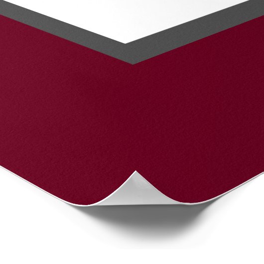 Bourgogne Zilveren Winter Vakantie Bruiloft Welkom Poster (Hoek)