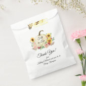 Bourgogne Zonnebloem Bloemen Rustieke Pompoen Herf Bedankzakje (Gezegeld)