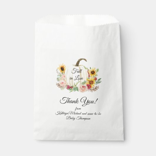 Bourgogne Zonnebloem Bloemen Rustieke Pompoen Herf Bedankzakje (Voorkant)