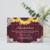 Bourgogne Zonnebloem Bruiloft Hotel Accommodatie Informatiekaartje (Staand voorkant)