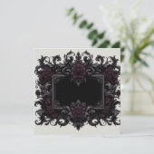 Bourgogne Zwart Blank Kaart Sjabloon, Uitnodiging (Staand voorkant)