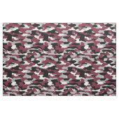 Bourgogne, zwart, wit en grijs Camo Stof (Fat Quarter)