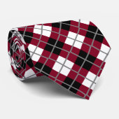 Bourgogne, zwart, wit, grijs Stropdas afdrukken (Opgerold)