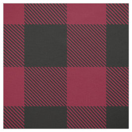 Bourgogne Zwart XXL Buffel Check geruit Tartan Stof