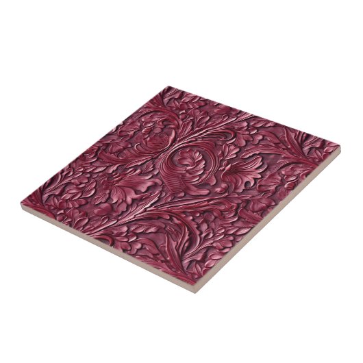 bourgognekleer tegeltje (Zijkant)