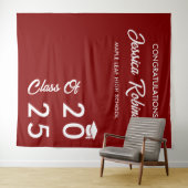 BourgogneMaroon en wit Afstuderen foto achtergrond Wandkleed (In Situ (horizontaal))