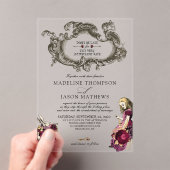  Bourgognige Alice in Wonderland Weddenschap Acryl Uitnodigingen (Insitu (Draagbaar))