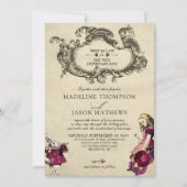  Bourgognige Alice in Wonderland Weddenschap Kaart (Voorkant)