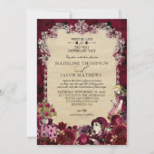  Bourgognige Alice in Wonderland Weddenschap Kaart (Voorkant)