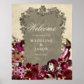 Bourgognige Alice in Wonderland Weddenschap Poster (Voorkant)