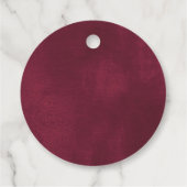 Bourgognige kerstflora bedankjes labels (Achterkant)